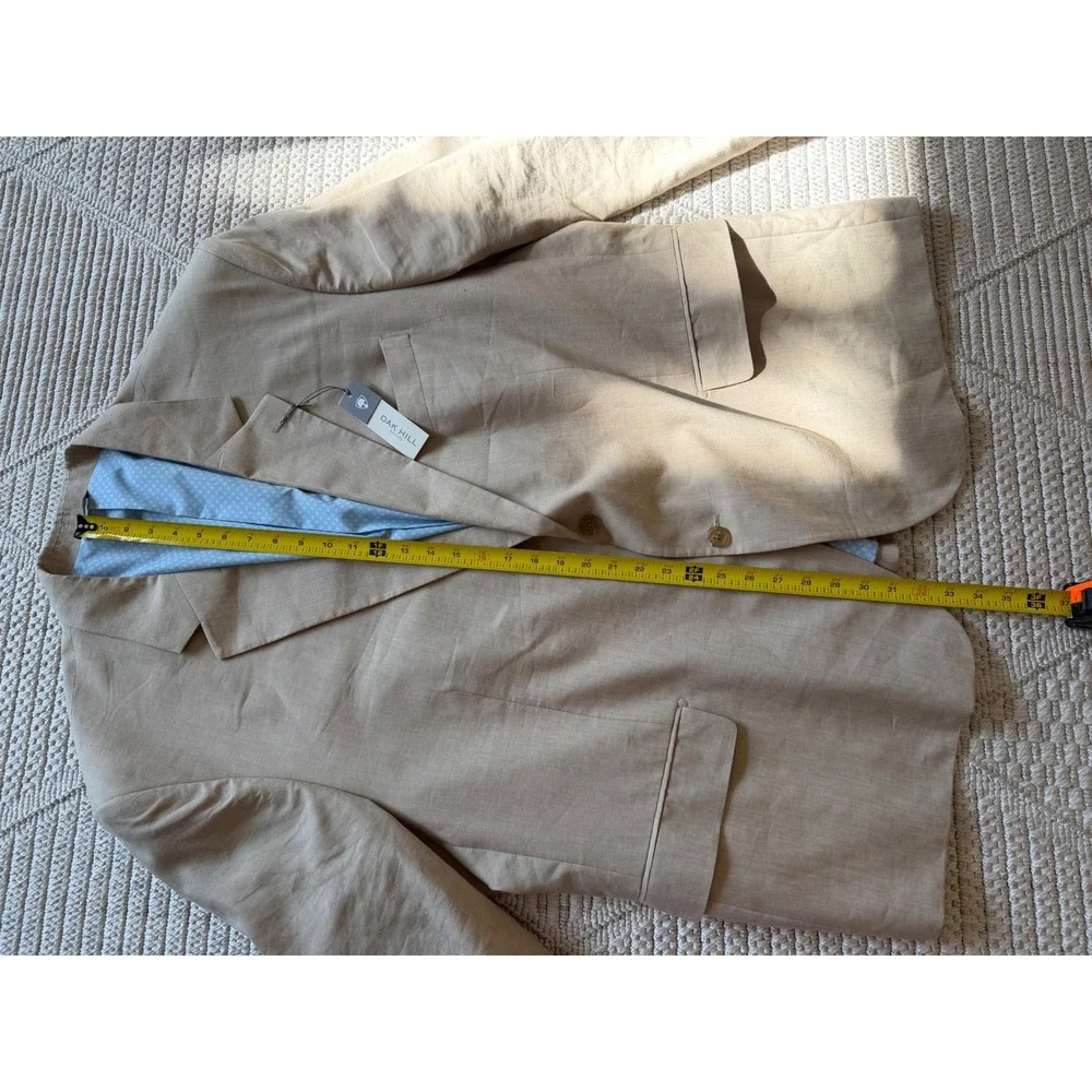 Oak Hill DXL Mens 3XL Blazer Sport Coat Flax Tan Two Button Notch Lapel NWT